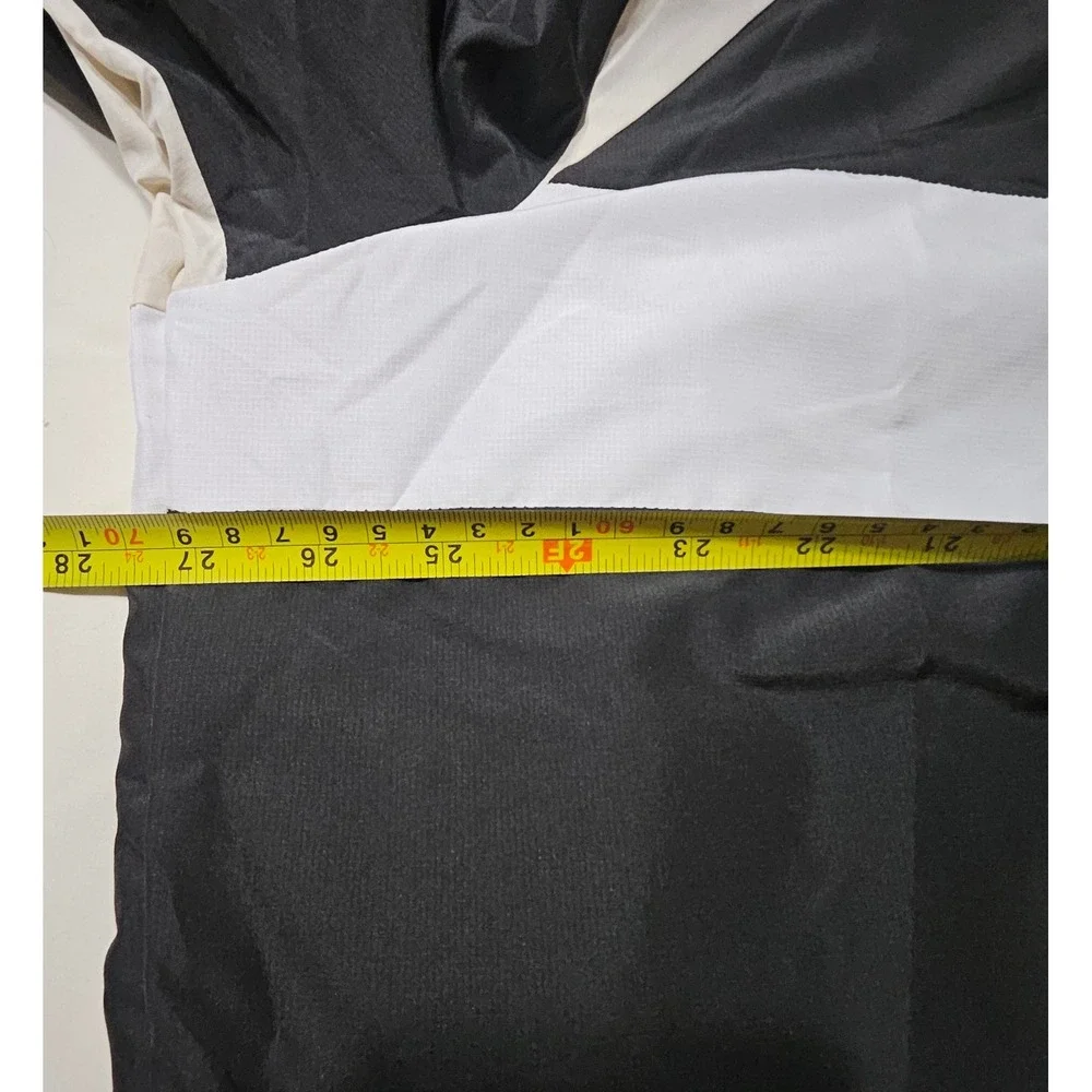 Aldi Gear Jacket Mens XXL Black White Grey Colorblock Full Zip Windbreaker New